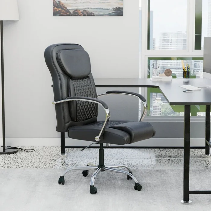 Silla de oficina Stratus 360 Negra en Negro - Sillas de escritorio, Uruguay | La Cueva Muebles, vista 5