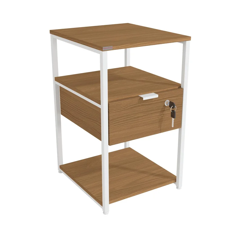 Estante Auxiliar Con Cerradura - Linea Industrial en Madera natural - Bibliotecas, Uruguay | Balton, vista 11