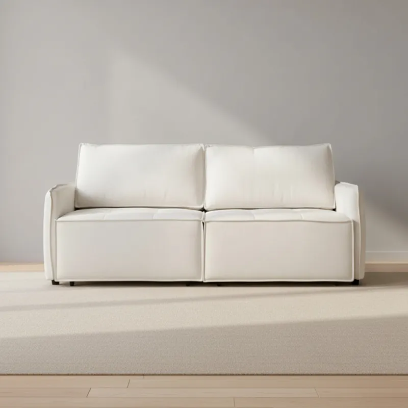 Sofá Cama Tela Natural-beige Divino Natural en Madera natural - Sillones y sofás, Uruguay | Divino