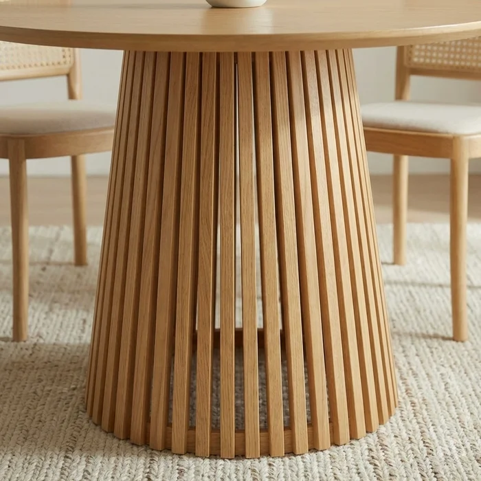 Mesa comedor Miami Redonda 120 CM DIAMETRO en Madera natural - Muebles, Uruguay | Indrana, vista 2