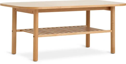 Mesa de centro LYNGVIG 60x110 c/estante roble nat en Madera natural - Mesas de arrimo, Uruguay | JYSK