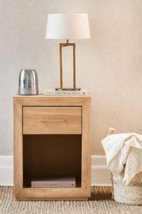 MESA DE LUZ WEST - ALAMO en Madera natural - Mesas de luz, Uruguay | La Iberica