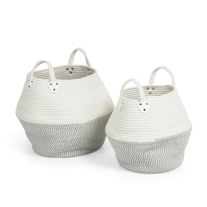 Cesta Katja - grande en Blanco, Gris - Canastos, Uruguay | Kavehome, vista 3