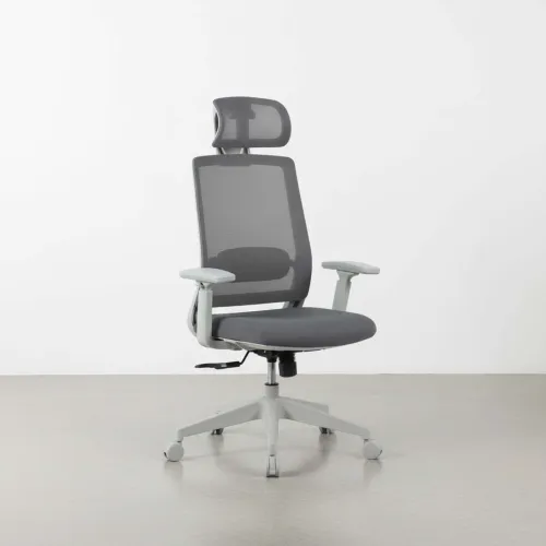 Silla De Oficina Malla-y-metal Gris 2788f-1m en Gris - Escritorios y sillas de escritorio, Uruguay | Divino