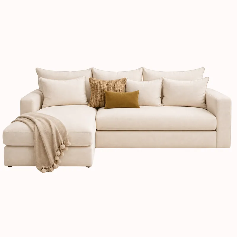SOFÁ CON CHAISE MODENA en Beige - Sillones y sofás, Uruguay | Forum Design