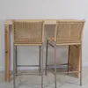 banqueta de barra en cuerda náutica beige y aluminio en Beige - Butacas, banquetas y puffs, Uruguay | Entrecasa, vista 3 de 6