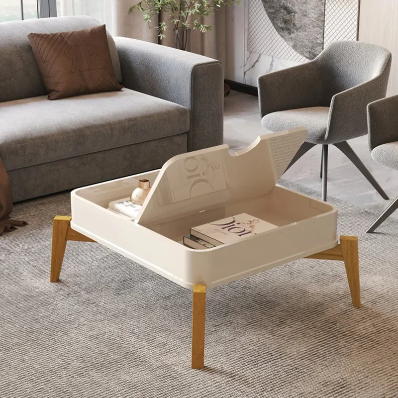 Mesa De Centro Living Con Gabeta Patas 100% Mfp en Beige - Mesas de living, Uruguay | Soy Hogar, vista 3