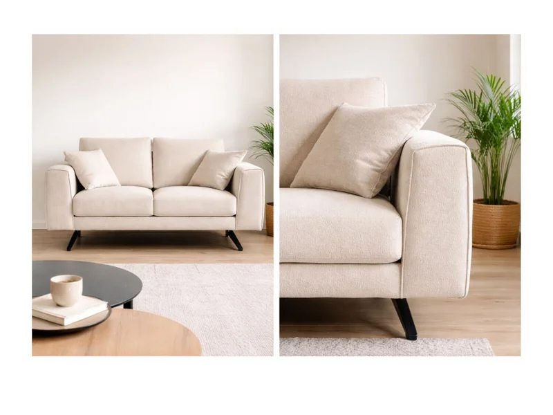 Sofa 2 cps MAGNUS - Beige en Beige - Sillones y sofás, Uruguay | Finkel, vista 3