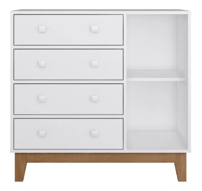 Cajonera Roma con puerta en Blanco - Cómodas, Uruguay | RM Muebles y Deco, vista 4