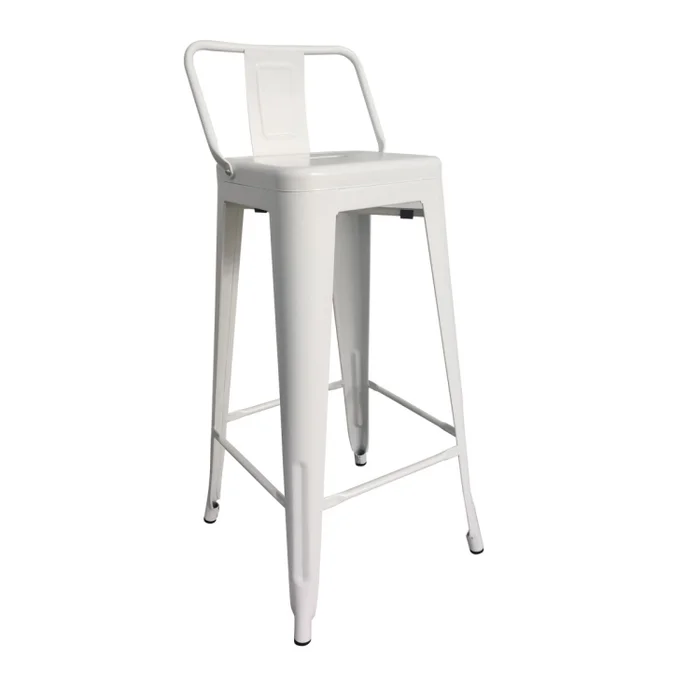 TABURETE TOLIX BLANCO CON RESPALDO BC-234 - Butacas, banquetas y puffs, Uruguay | Alfa Ventas