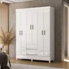 Ropero 6 puertas 2 cajones - Blanco - Linea FIT en Blanco - Roperos y placares, Uruguay | Rústico Hogar, vista 2 de 4