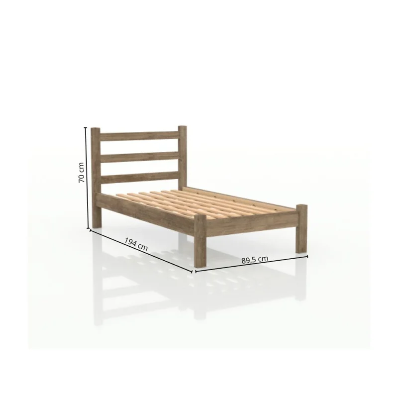 Cama 1 plaza Sofia en Marrón - Dormitorio, Uruguay | La Cueva Muebles, vista 3