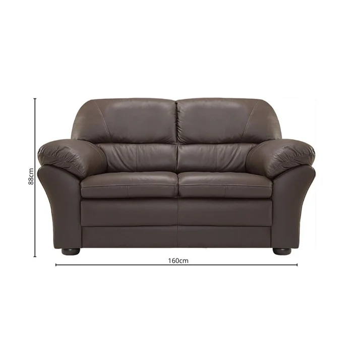 Sillon 2 cuerpos Cuero Natural Florencia - Chocolate en Marrón - Sillones y sofás, Uruguay | La Cueva Muebles, vista 3