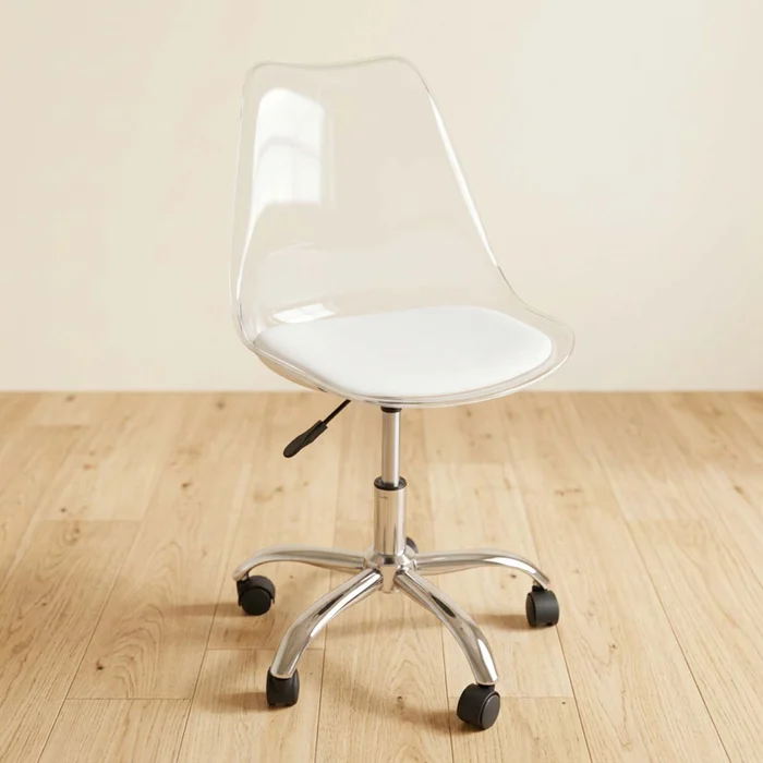 Silla De Oficina Polipropileno Blanco Hyl-053 en Blanco - Escritorios y sillas de escritorio, Uruguay | Divino