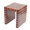 Mesa Lateral Ceramica Rojo Ilios Bordeaux en Rojo - Mesas de living, Uruguay | Divino, vista 2 de 5