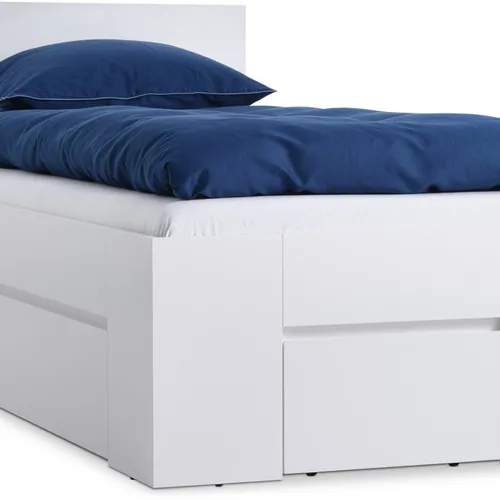 Estructura cama LIMFJORDEN 90x200 3 cajones blanco en Blanco - Dormitorio, Uruguay | JYSK
