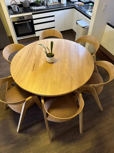 Juego Comedor Redondo 6 Sillas Madera Maciza - Ozark Home A Eleccion en Madera natural - Mesas de comedor, Uruguay | Ozark Home, vista 6