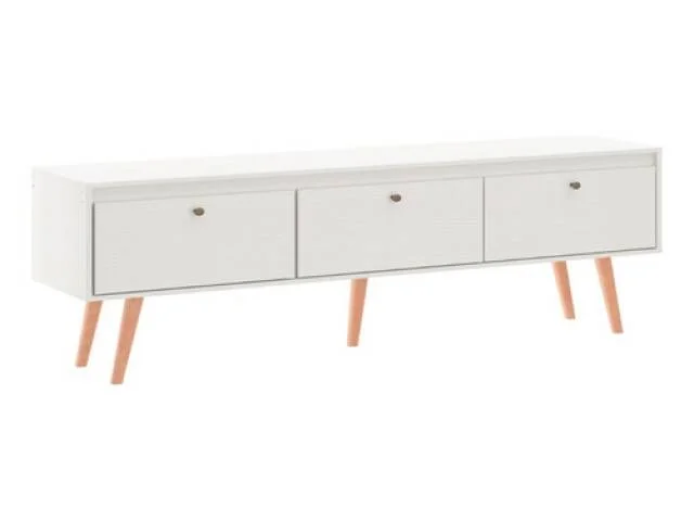 Rack 3 puertas basculante Blanco en Blanco - Muebles para TV, Uruguay | Que Sal Muebleria