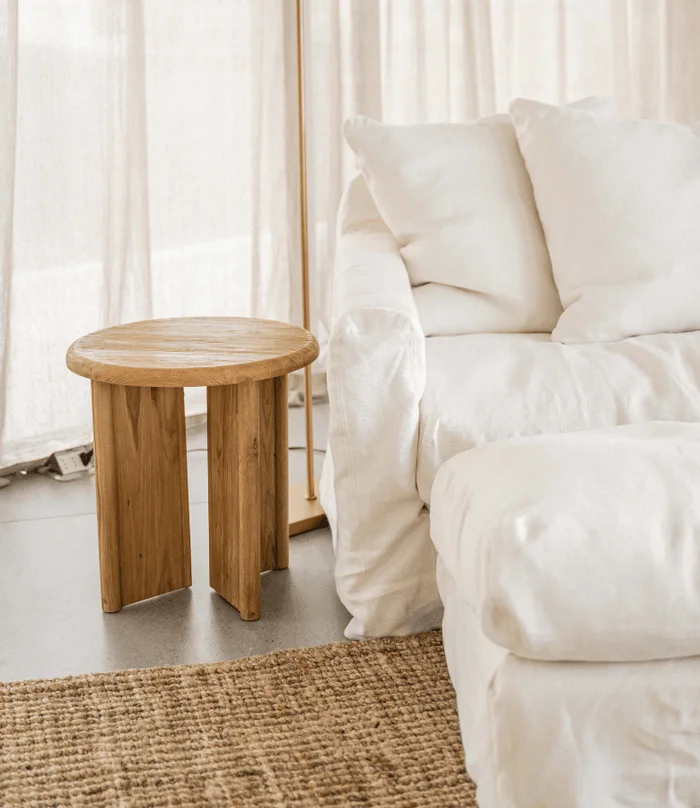 MESA LATERAL OVO TEKA NAT D45XH46 en Madera natural - Mesas de arrimo, Uruguay | Masinfinito Casa, vista 2