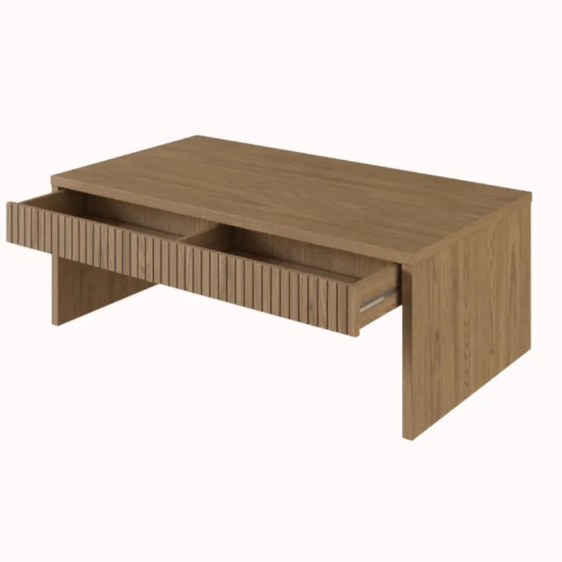 MESA CENTRO DINAMARCA CAJONES en Madera natural - Mesas de living, Uruguay | Forum Design