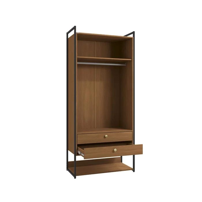 Combo Closet Abierto Modular P48 y P49 - Linea Industrial en Madera natural - Roperos y placares, Uruguay | Balton, vista 6