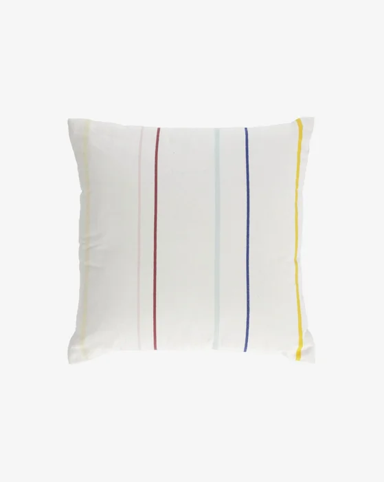 Almohadón Nahilin 100% algodón rayas multicolor 45 x 45 cm en Blanco - Textiles, Uruguay | Kavehome
