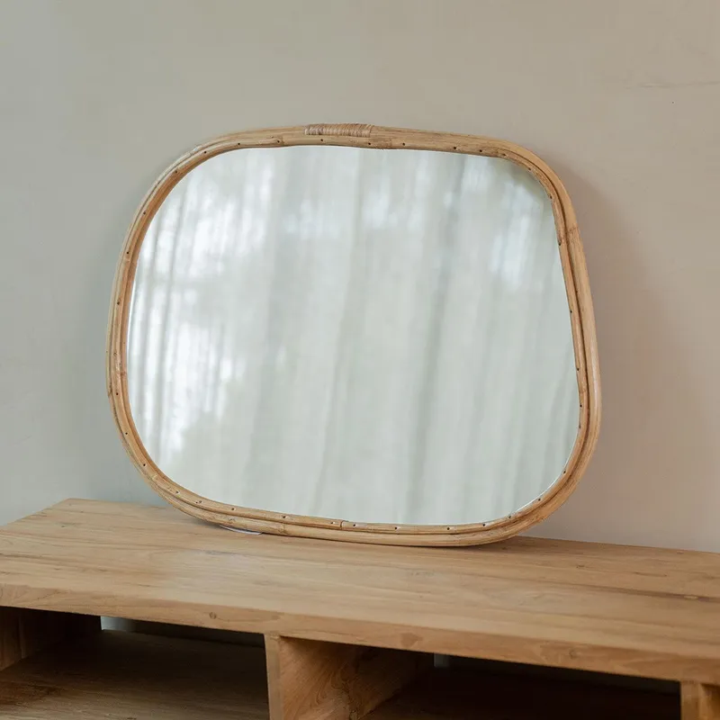 Espejo Bamboo irregular 73x51 en Madera natural - Espejos, Uruguay | De Arcos