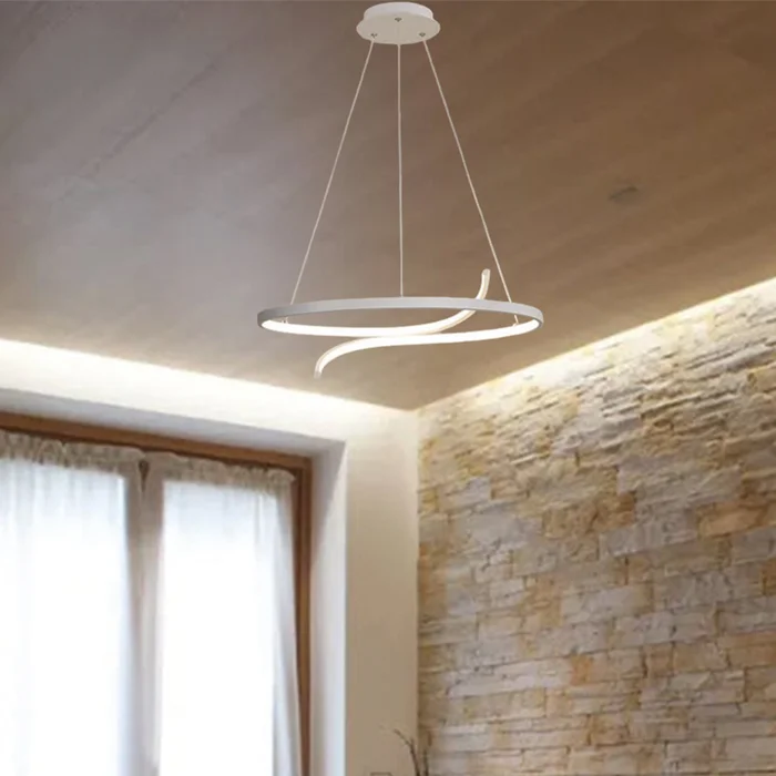 Luminaria led colgante 72W Gris en Blanco - Lámparas colgantes, Uruguay | Decotech, vista 2