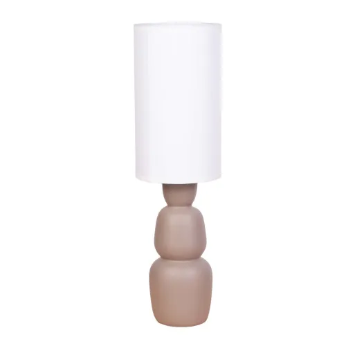 Lámpara De Pie Ceramica Marron At25071 en Beige - Lámparas de mesa, Uruguay | Divino