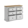 Comoda 6 Cajones Línea Monterrey - Blanco en Blanco - Cómodas, Uruguay | Ecowood, vista 3 de 3