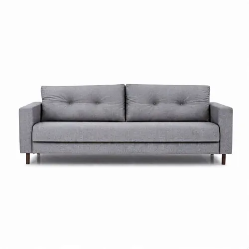 Sofa 4 cuerpos tela Gris respaldo capitoneado en Gris - Sillones y sofás, Uruguay | Champagne Home