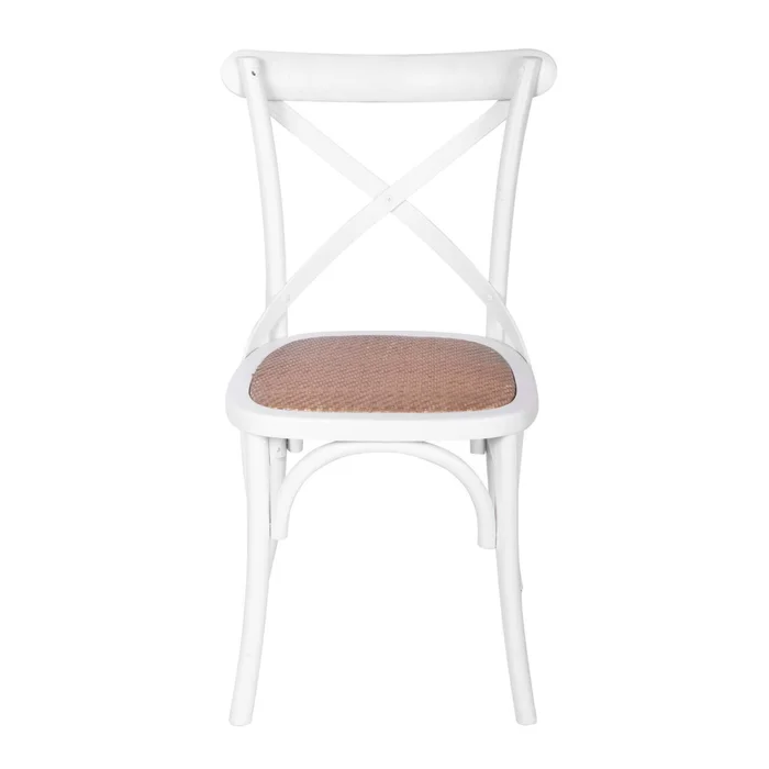 Silla De Comedor Madera Blanco Cruceta en Blanco - Sillas, Uruguay | Divino, vista 4