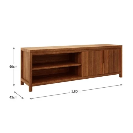 Rack Nature Rústico Oscuro - Muebles para TV, Uruguay | Aihaus, vista 2