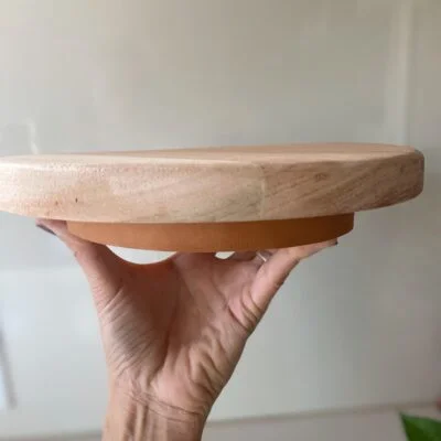 Pie de torta baja en madera – 35cm - Decoración, Uruguay | Dreams On Time, vista 4