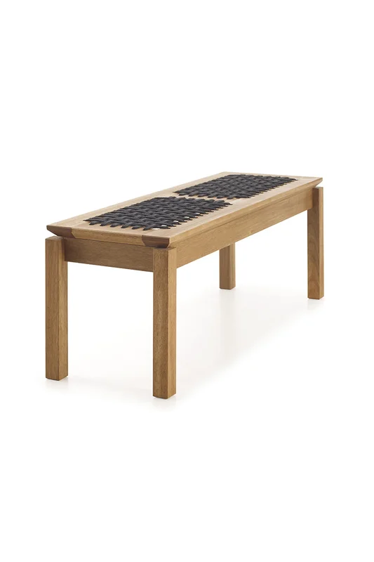 BANCO TRACO CUERDA NEGRA 140x37x43CM JATOBA en Madera natural - Muebles para el exterior, Uruguay | Vinibel, vista 4