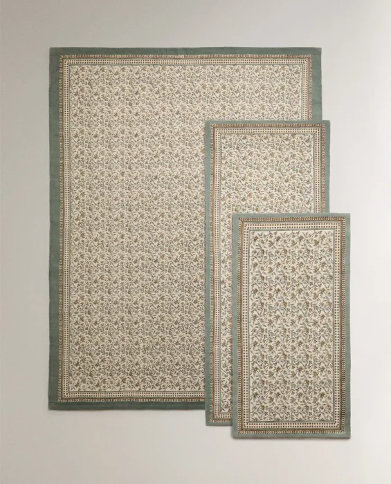 ALFOMBRA ESTAMPADO FLORAL BLOCK PRINT - Alfombras, Uruguay | Zara Home, vista 2