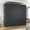 Ropero Americana PLUS 6 puertas 4 cajones - 100% MDF - Gris en Gris - Roperos y placares, Uruguay | Rústico Hogar, vista 2 de 5
