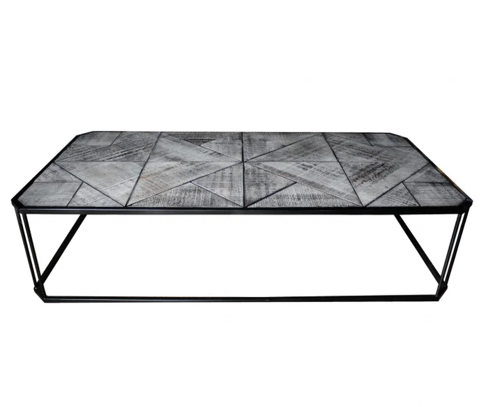 MESA CENTRO LOMBARDIA FD164 ROBLE/METAL 160X80X40H CM en Multicolor - Mesas de living, Uruguay | Vinibel, vista 2