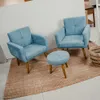 Kit 2 Poltrona + Puff Havana Azul - Sillones y sofás, Uruguay | Ecowood, vista 2 de 9