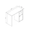 Escritorio con cajón y puerta - Coimbra - Escritorios y sillas de escritorio, Uruguay | Delta Center, vista 3 de 4