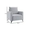 Sillon Butaca Poltrona Tapizada En Tela Patas Metalicas en Gris - Butacas, banquetas y puffs, Uruguay | Soy Hogar, vista 4 de 6