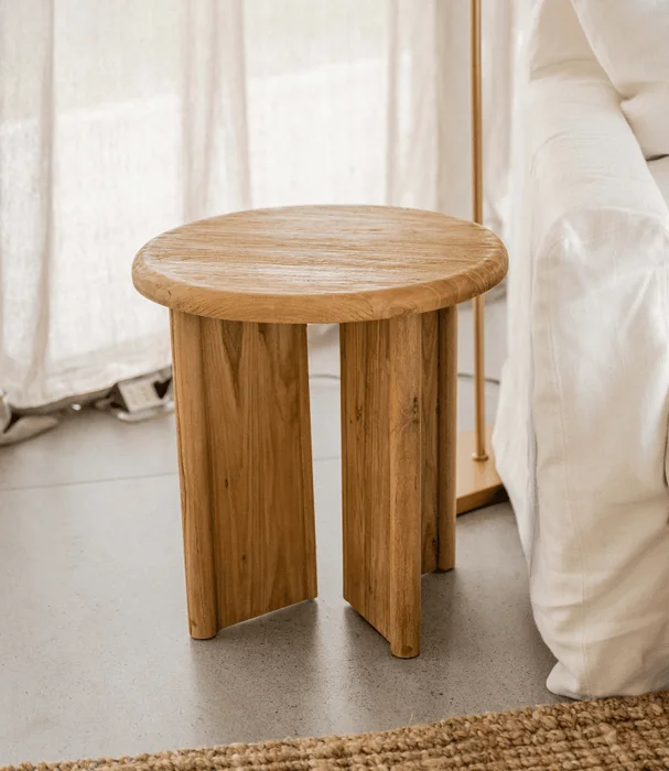 MESA LATERAL OVO TEKA NAT D45XH46 en Madera natural - Mesas de arrimo, Uruguay | Masinfinito Casa, vista 3