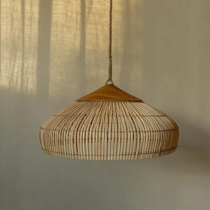 Pantalla Poppy natural 40d en Madera natural - Lámparas colgantes, Uruguay | De Arcos
