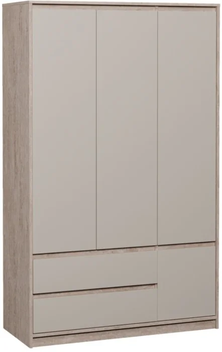 Armario BILLUND 119x193 combinación travertino/beige en Madera natural - Roperos y placares, Uruguay | JYSK