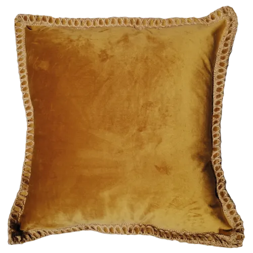 Almohadón terciopelo mostaza en Mostaza - Textiles, Uruguay | Tutto Deco