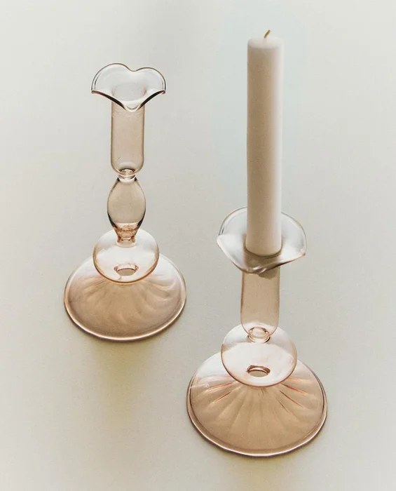 CANDELABRO BOROSILICATO en Rosa - Velas y Portavelas, Uruguay | Zara Home
