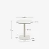 Mesa redonda de exterior Dina blanco con pie de metal con acabado pintado blanco Ø 68x70cm en Blanco - Mesas de comedor, Uruguay | Kavehome, vista 5 de 5