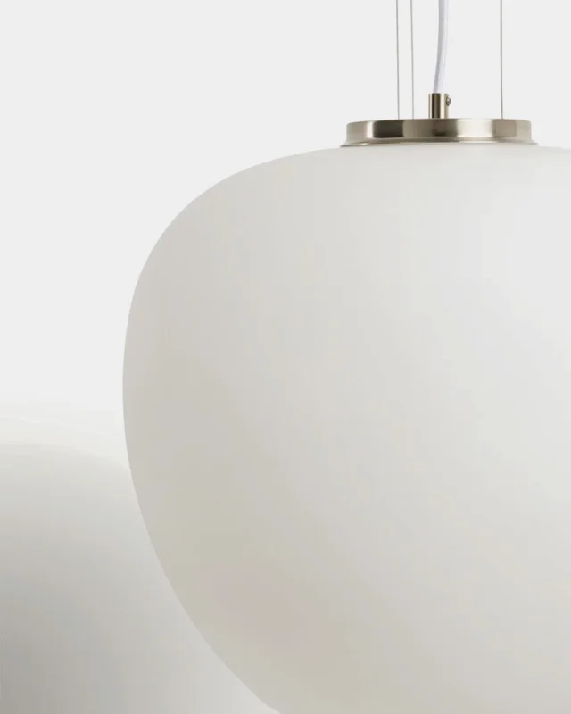 Lámpara de techo Ardali de cristal ahumado y acero con acabado cepillado - Ø25 cm en Blanco - Lámparas colgantes, Uruguay | Kavehome, vista 4