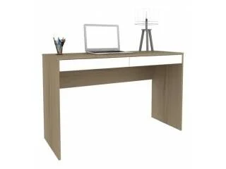 Escritorio 2 cajones 120x75x45 Nogal/Blanco en Nogal/Blanco - Escritorios, Uruguay | Quesal, vista 3