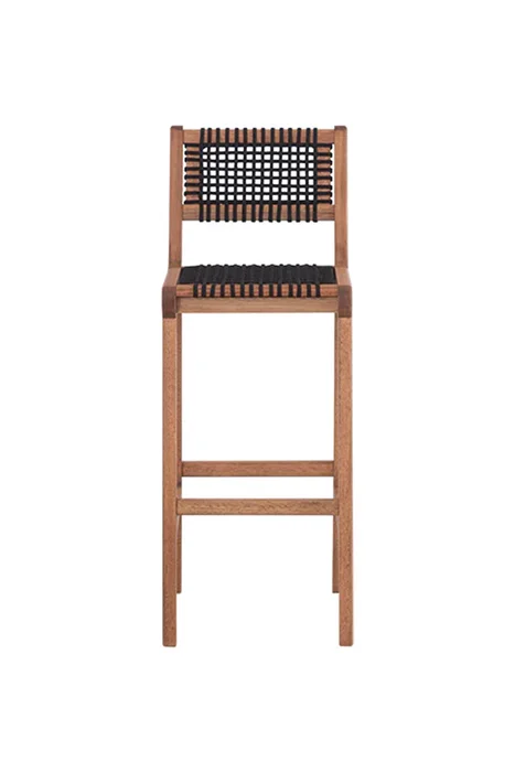 BANQUETA ALTA TRACO CUERDA NEGRA 40x46x106/75CM JATOBA - Muebles para el exterior, Uruguay | Vinibel, vista 2